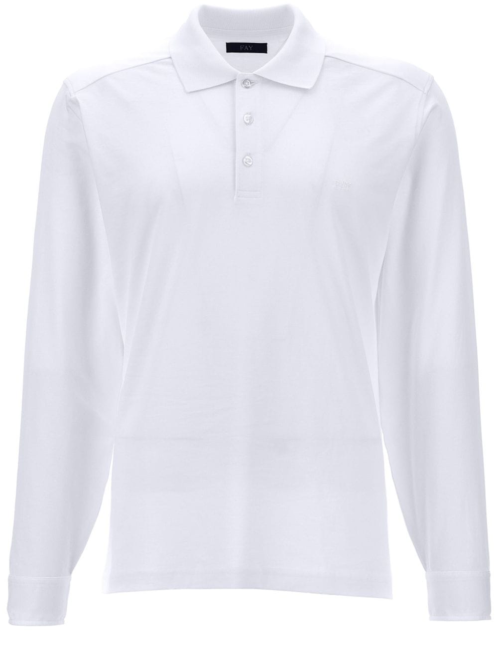 Fay Poloshirt mit Logo-Stickerei - Weiß von Fay