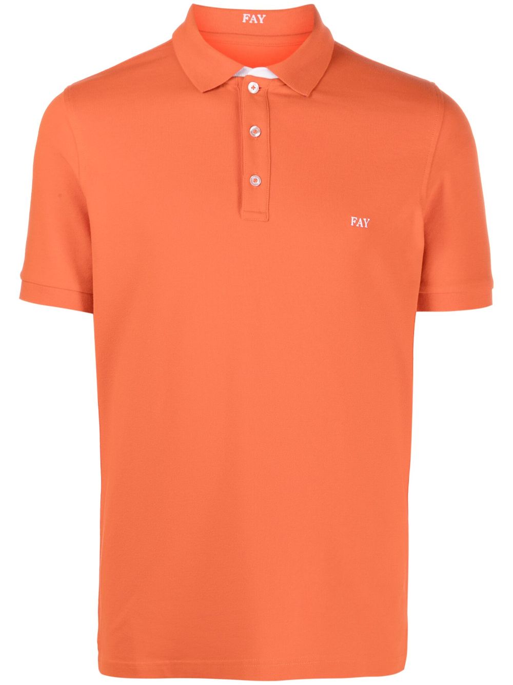 Fay Poloshirt mit Logo-Stickerei - Orange von Fay