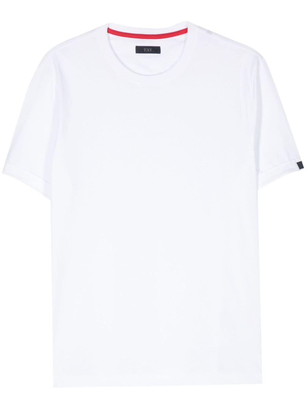Fay T-Shirt mit Logo-Patch - Weiß von Fay