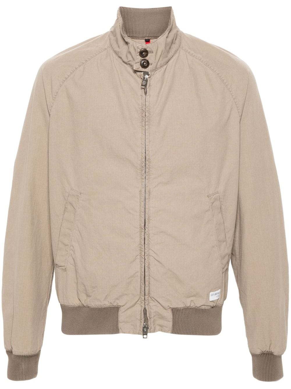 Fay logo-patch ripstop jacket - Nude von Fay