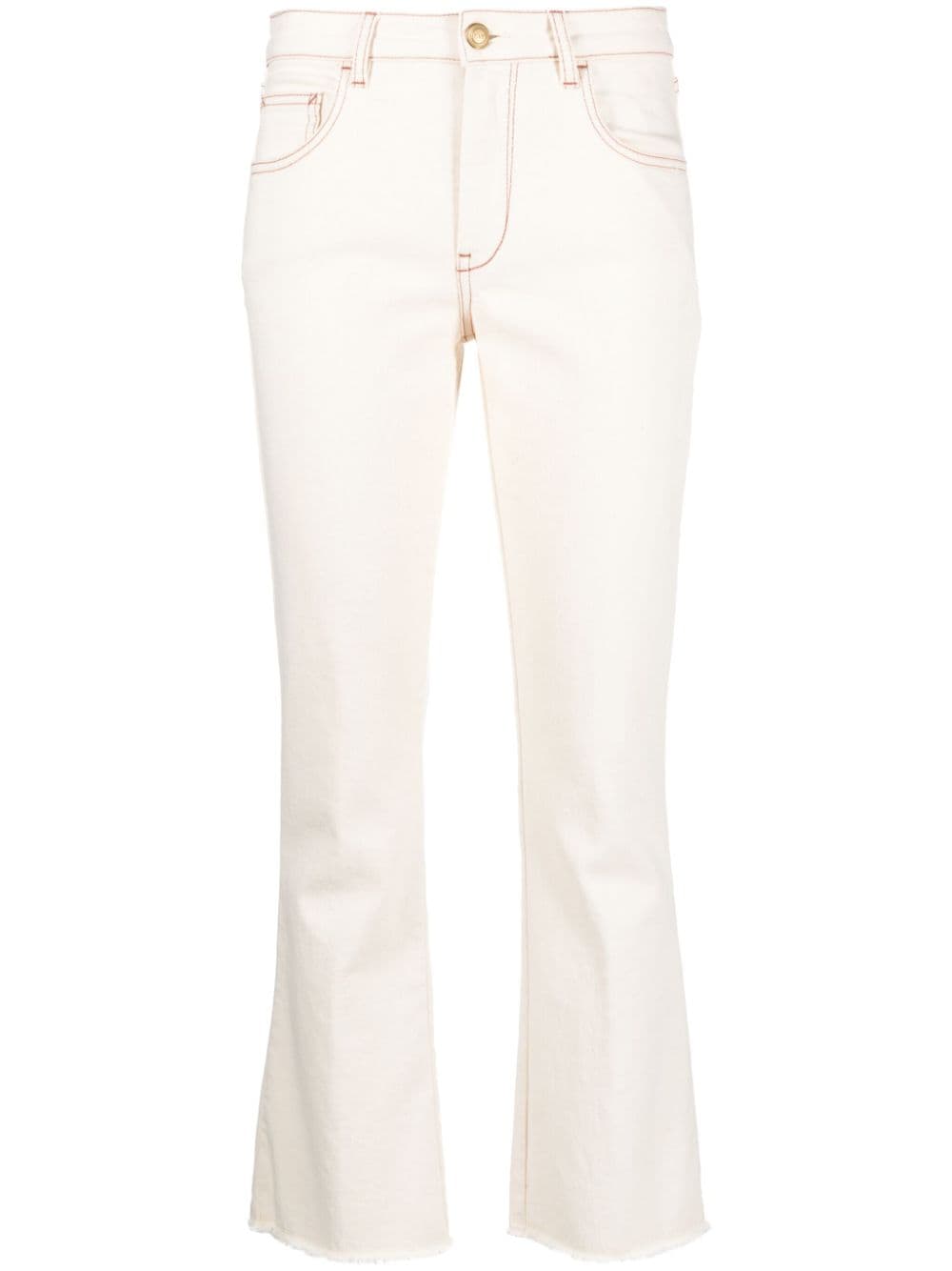 Fay Halbhohe Cropped-Jeans - Nude von Fay