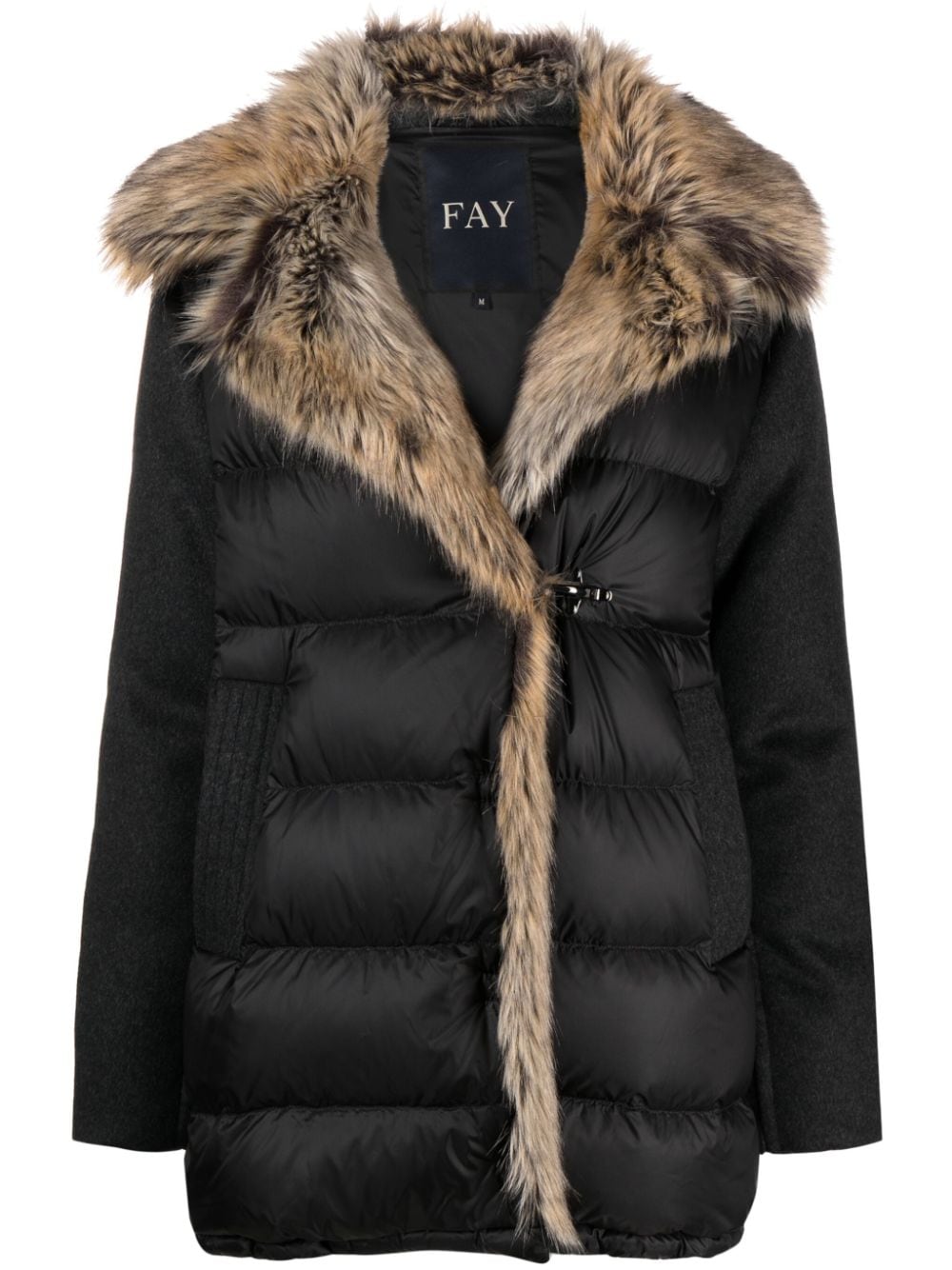 Fay Daunenjacke mit Faux Fur - Schwarz von Fay