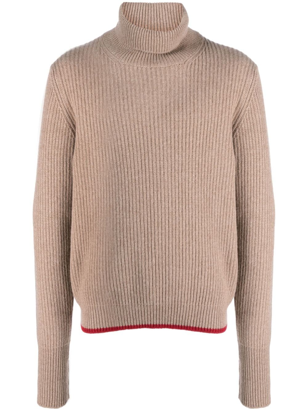 Fay Gerippter Rollkragenpullover - Braun von Fay