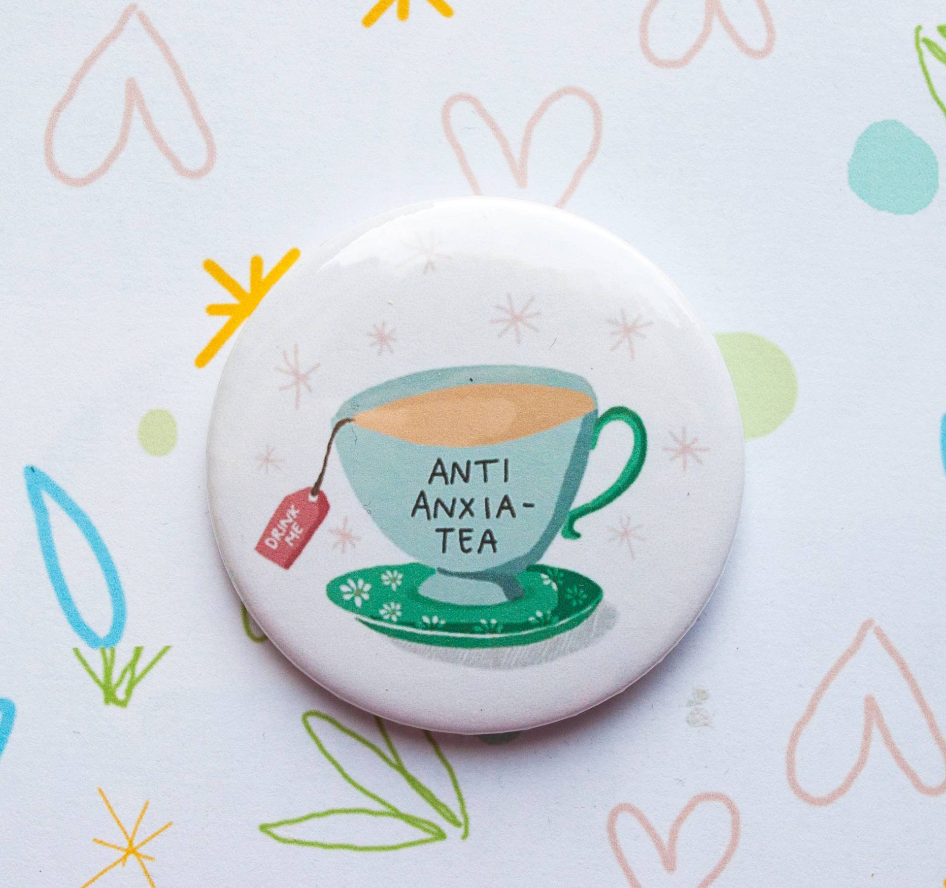 Anti Anxiety Tea Pin Badge Geschenk Für Mentale Gesundheit Anti Anxiety Tea Pin Badge Geschenk Für Mentale Gesundheit von FayeFinn