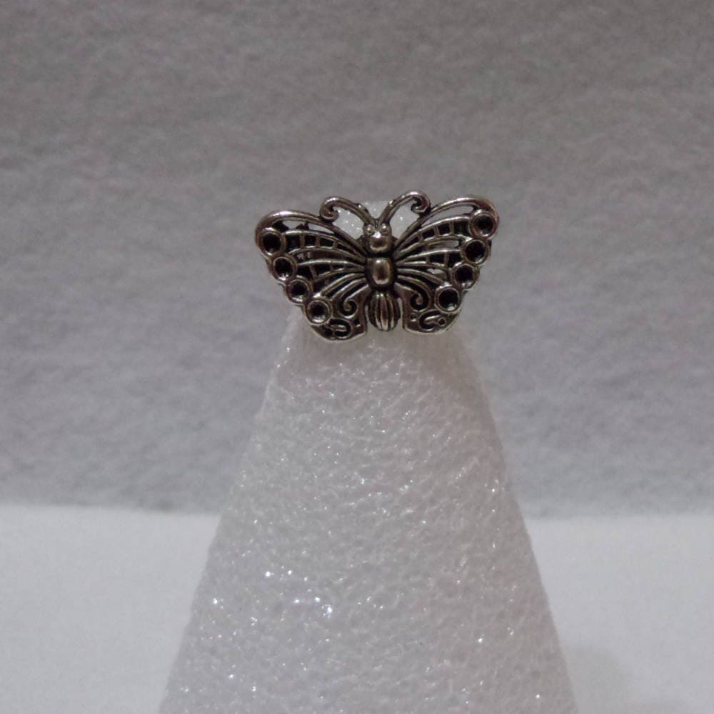 Bali Silber Schmetterling Mit Vergoldet Verstellbaren Ringbasis Bali Silber Schmetterling Mit Vergoldet Verstellbaren Ringbasis von FayelonHandmade