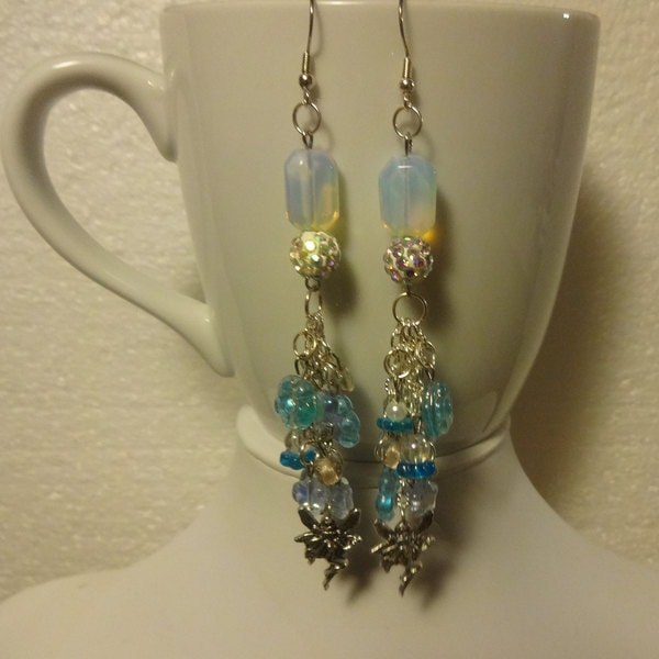 Feueropal Fairy Garden Blumen Und Funkeln Ohrringe Feueropal Fairy Garden Blumen Und Funkeln Ohrringe von FayelonHandmade