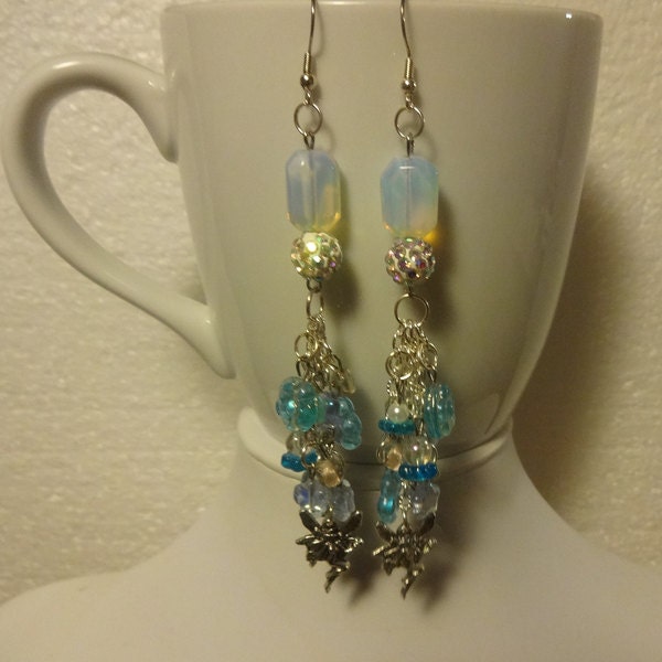 Feueropal Fairy Garden Blumen Und Funkeln Ohrringe Feueropal Fairy Garden Blumen Und Funkeln Ohrringe von FayelonHandmade