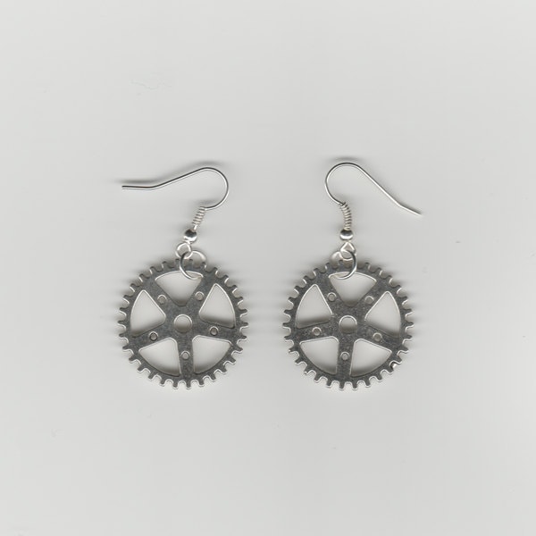 Gearrings - Weissgold Plattiert Gear Ohrringe Begrenzte Menge Gearrings - Weissgold Plattiert Gear Ohrringe Begrenzte Menge von FayelonHandmade