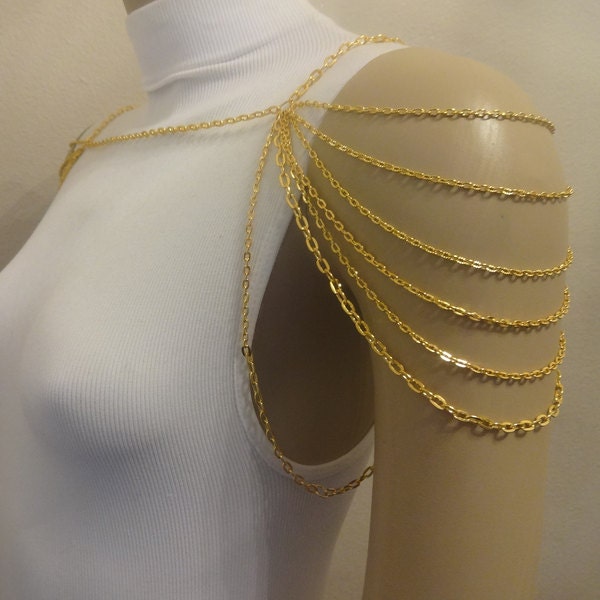 Kaskadierende Doppelschulterkettenhalskette Mit Sechs Farbauswahlen Kaskadierende Doppelschulterkettenhalskette Mit Sechs Farbauswahlen von FayelonHandmade