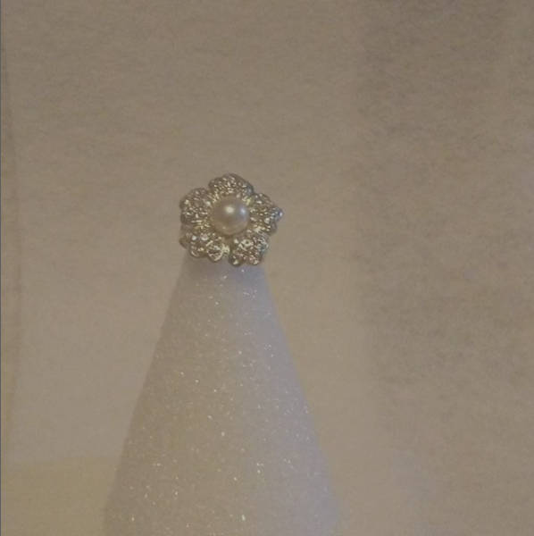 Sterling Silber Mit Perle Und Strass Blume Vergoldet Verstellbare Ring Basis Sterling Silber Mit Perle Und Strass Blume Vergoldet Verstellbare Ring Basis von FayelonHandmade