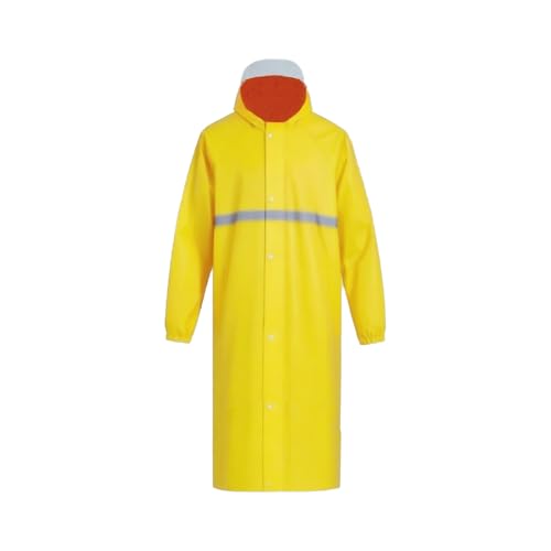 Fayemint Regenponcho, Regenschutz Regen Poncho, Wasserdicht Regenmantel Unisex, Atmungsaktiver Tragbarer Poncho, mit Reflektierenden Streifen, für Wandern, Angeln, Camping (Gelb) von Fayemint