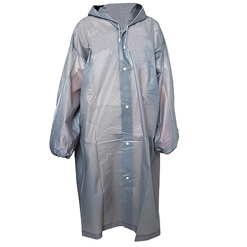 Fayemint Regenponcho, Wasserdicht Regenmantel Unisex, Regenschutz Regen Poncho, Atmungsaktiver Tragbarer Poncho, für Radfahren, Wandern, Angeln, Camping (Grau) von Fayemint