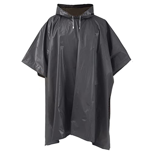 Fayemint Regenponcho Schwarz, Regencape Unisex, Regenschutz Regen Poncho, Atmungsaktiver tragbarer Poncho, für Radfahren, Wandern, Angeln, Camping (Schwarz) von Fayemint