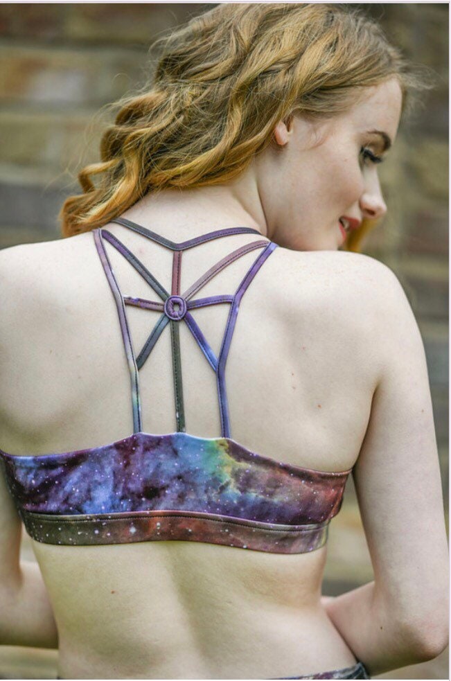 Sport-Bh Galaxy Yoga Pilates Bh Detaillierte Rückseite von Fayenique