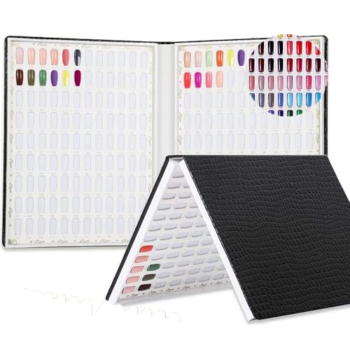 Fayrimi 216 Farben Nagel Spitzen Display Buch DIY Nagel Kunst Zeigt Farb Karte Diagramm Malerei Display Board Schwarz von Fayrimi