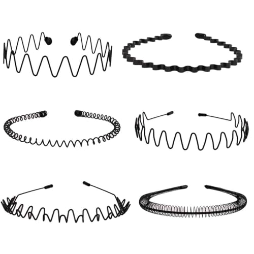Metall-Haarband Sport-Stirnbänder gewelltes Feder-Stirnband Mode-Reifen-Clip-Accessoires für Männer und Frauen, hat einen rutschfesten Kopf Metall-Haarband Sport-Stirnbänder gewelltes Feder-Stirnband Mode-Reifen-Clip-Accessoires für Männer und Frauen, hat einen rutschfesten Kopf von Fayvosiue