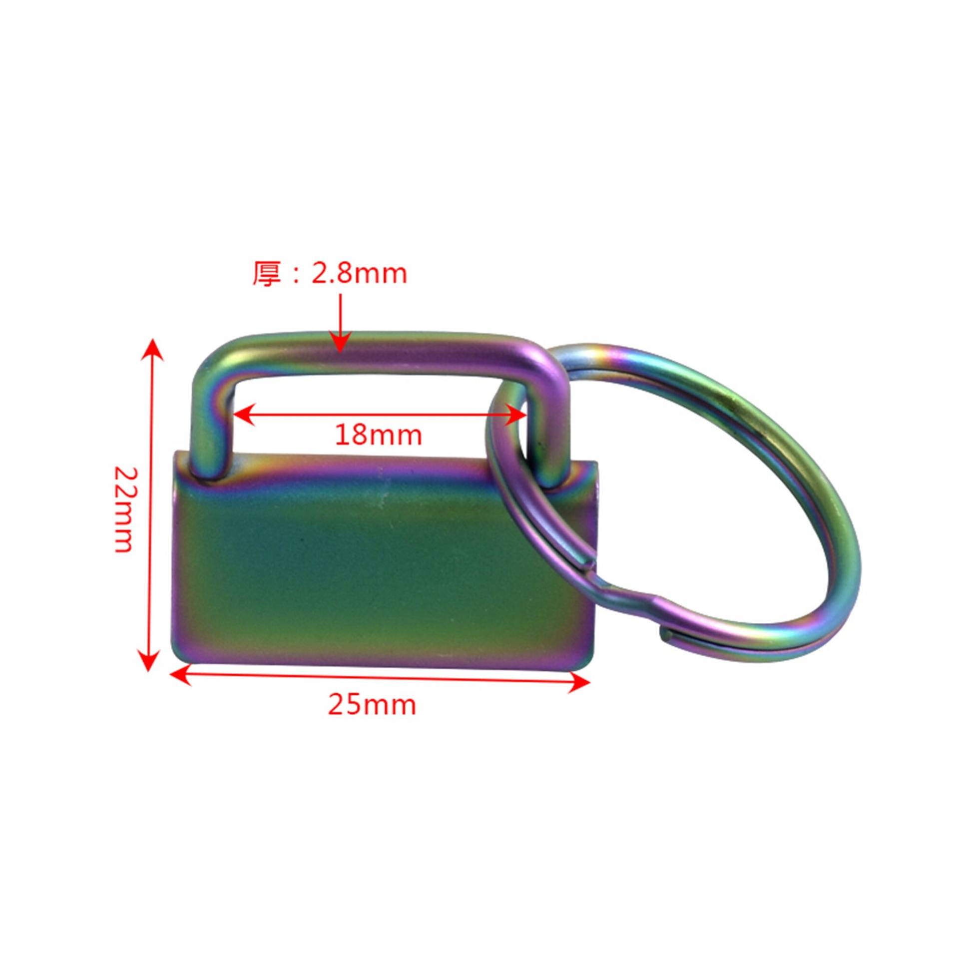 25mm Matte Regenbogen Metall Geldbörse Endclip Handtasche Schlüsselanhänger Mit Schlüsselring 4stk/10stk/20stk/50stk von FayxiaStudio