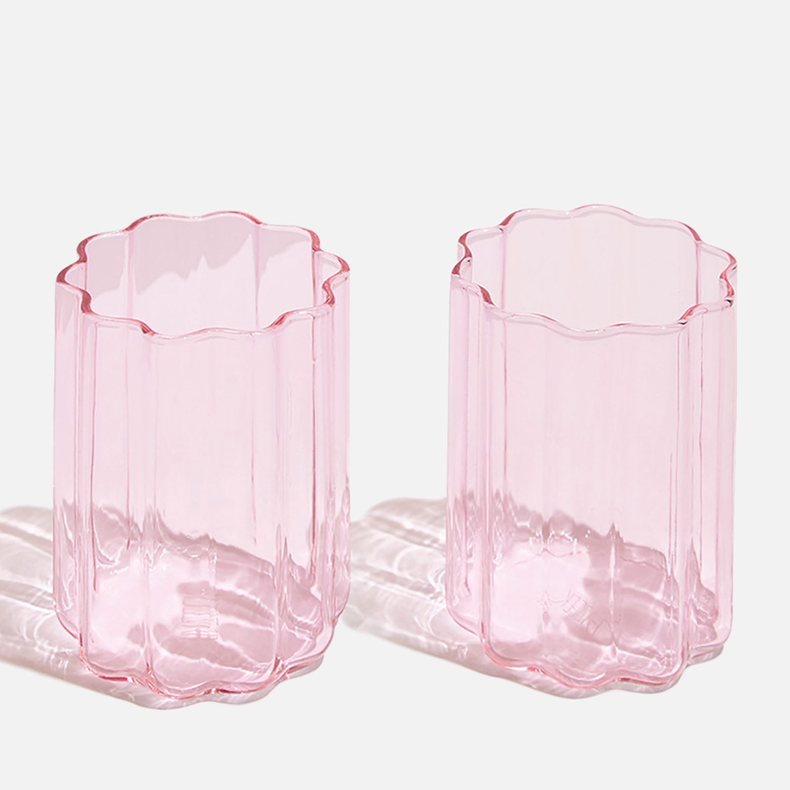Fazeek Wave Glass - Set of 2 Pink von Fazeek