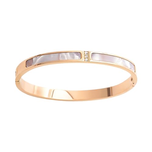 Moderner Schmuck mit drei Steinen, Legierung, weißes Perlmutt, Modeschmuck, Accessoire für den täglichen Gebrauch, minimalistischer Schmuck für Damen, Einheitsgröße, Wie beschrieben von Fazvncv