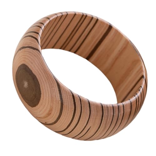 Statement-Manschette aus Holz, aufwendige Schnitzereien, leicht, bequeme Passform, verstellbares Handgelenk, Schmuck, Stile, Unisex, Geschenk, Vintage-Holz, Einheitsgröße, Wie beschrieben von Fazvncv