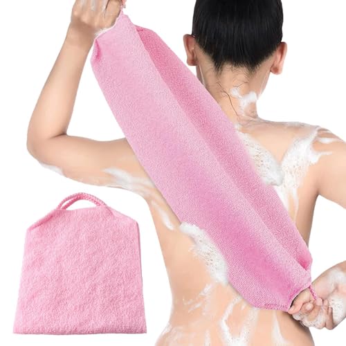 Fbinys Shower Body Scrubber | Bath Scrubber Towel - Gentle Cleansing Long Washcloth Towel, Bath Shower Wash Cloth with Easy-Grip Handle for Women, Men von Fbinys