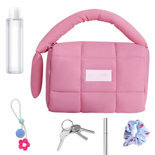 Kosmetiktasche, Puff-Form, Make-up-Tasche, wasserdichter Make-up-Organizer, tragbarer Kulturbeutel, wasserdichter Kulturbeutel, Damen-Kosmetik-Organizer, für den täglichen Gebrauch oder auf Reisen, von Fbinys