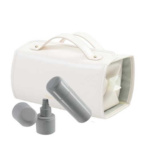 Make-up-Pinselhalter für Reisen, Kosmetiktasche, mehrere Fächer, Reise-Kulturbeutel, transparente Fächer, PU-Leder-Make-up-Tasche, tragbare Make-up-Pinseltasche, Reise-Make-up-Organizer-Tasche, von Fbinys