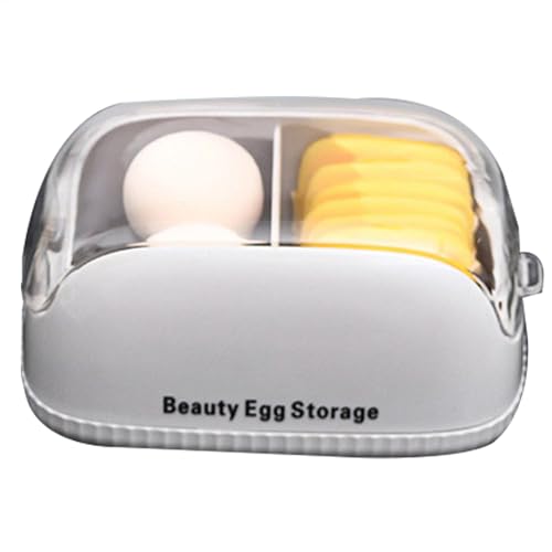 Makeup Sponge Case, Beauty Sponge Holder, Portable Makeup Tool Organizer, Dustproof Cosmetic Storage Box, Transparent Beauty Tool Case, ABS Acrylic Makeup Organizer, Travel-Friendly Sponge Holder von Fbinys