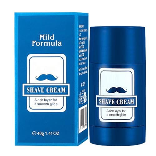 Shaving Cream Men, 40g Hydrating Balm Stick, 2-in-1 Smooth Shave Moisturizing Formula, Ideal for Beard Grooming, Facial Hair Removal, Softening and Refreshing Shave von Fbinys