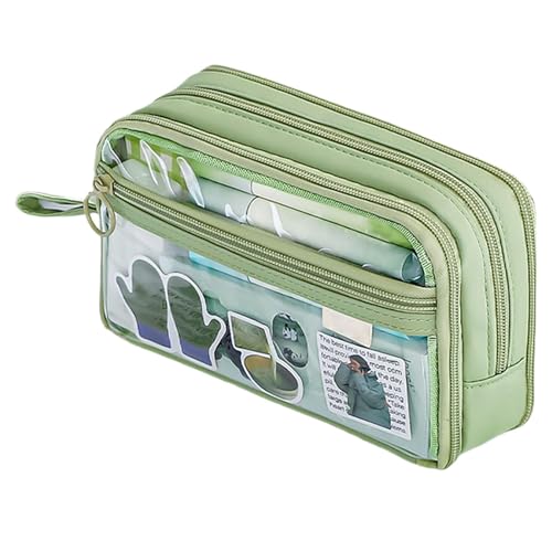 Transparente Make-up-Tasche, transparentes Federmäppchen, große Kapazität, Reisetasche, tragbare Stifttasche, reisefreundlicher Make-up-Organizer, transparente Kosmetiktasche, Reise-Stiftetui, von Fbinys