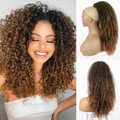 Fbkdfczs Pferdeschwanz-Extensions, 66 cm, langes Haar, mehrlagig, flauschig, dick, lang, gelockt, mit Kordel für Frauen, Clip-in-Haarverlängerung, Pferdeschwanz Fbkdfczs Pferdeschwanz-Extensions, 66 cm, langes Haar, mehrlagig, flauschig, dick, lang, gelockt, mit Kordel für Frauen, Clip-in-Haarverlängerung, Pferdeschwanz von Fbkdfczs