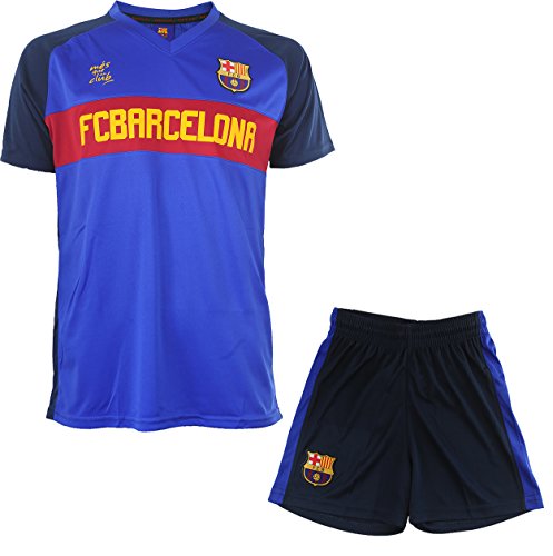 F. C. Barcleona Jungen T-Shirt und Shorts, offizielle Kollektion, Kindergröße 14 Jahre blau von Fc Barcelone