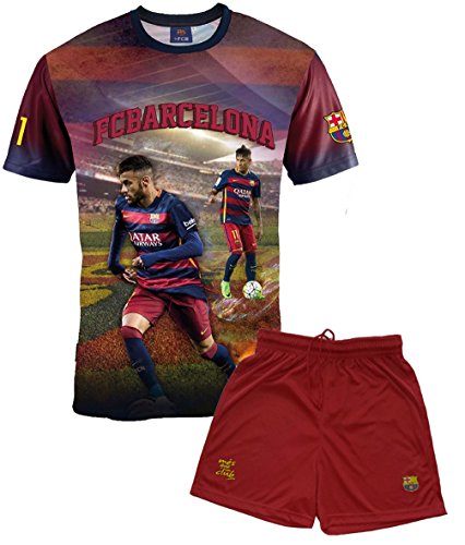 FC Barcelona Jungen-Trikot und Kurze Hose, Neymar, Nr. 11, offizielle Kollektion, Kindergröße - 8 Jahre von Fc Barcelone