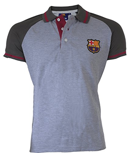 Polo-Shirt Barça, offizielles Produkt des FC Barcelona, Erwachsenengröße, für Herren S grau von FC Barcelone