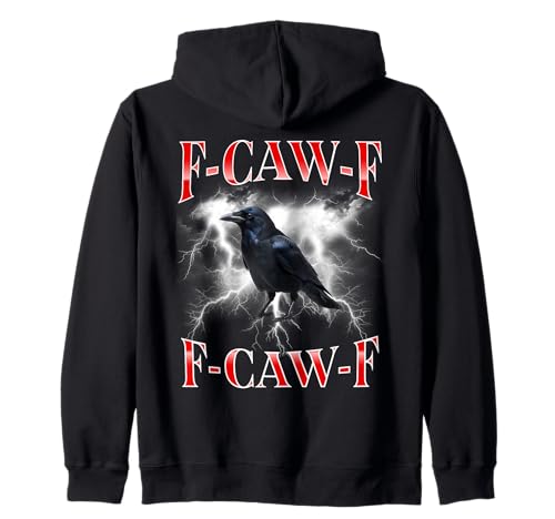 F-caw-f Schwarze Krähe Schwarzer Vogel Rabe Gothic Bootleg Kapuzenjacke F-caw-f Schwarze Krähe Schwarzer Vogel Rabe Gothic Bootleg Kapuzenjacke von Fcawf Lustiger Sarkastischer Humor Für Erwachsene
