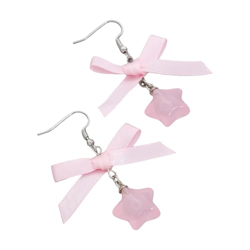 1 Paar Süße Styles Bowknot Mit Sternropfen Ohrringen Ribbon Schmuck Piercing Ohrschmuck Frau Für Damen Frau Anwesend von Fcnjsao