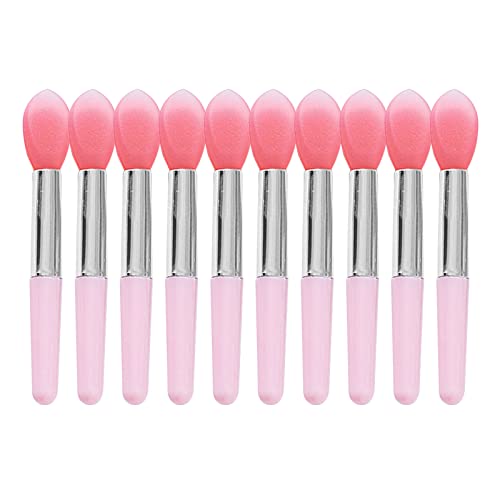 10 x Silikon-Lippenpinsel, Lippenstift-Applikator, 10 x Silikon-Pinsel, Make-up-Stab für Damen und Mädchen, Kosmetikzubehör, Lipgloss-Applikator von Fcnjsao