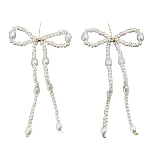 Auffällige Frauen Bowknotohrohrschstene Mode Perlen Perlen Bowknot Ohrringe Für Tägliche Verschleißdaten Und Partys Auffällige Frauen Bowknotohrohrschstene Mode Perlen Perlen Bowknot Ohrringe Für Tägliche Verschleißdaten Und Partys von Fcnjsao