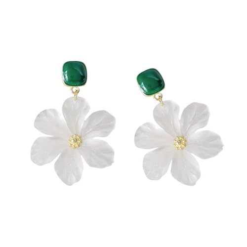 Blumenstropfen Ohrring Mode Blüten Dangle Ohrringe Handgefertigtes Acryl Blumenohr Ohr Drop Dekoration Für Modeliebhaber von Fcnjsao