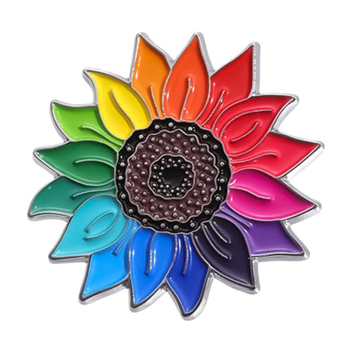 Buntes Sonnenblumen Stecknadeln Rostury Legierung Modes Statement Stücke Für Den Täglichen Gebrauch Casual Und Party Versorgung Verschleiß von Fcnjsao