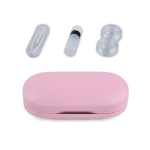 Contacts Lenes Box Set PU-Komponenten Linsenbox mit verspiegelten Multifunktionskontakten Etui für Augenlinsenhalter Frauen Mädchen von Fcnjsao