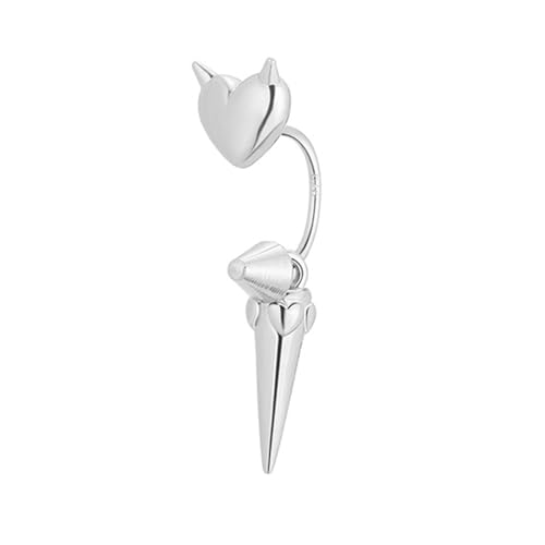Coole Punk Ohrnägel Mit Teufel Herz Trendy Teufel Herzohrschstene Vielseitiger Hangle Ohrschmuck Für Modeliebhaber von Fcnjsao