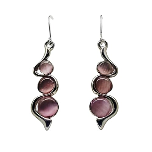 Einzigartige Katzenaugen-Edelstein-Tropfen-Ohrringe, künstliche Kristall-Opale, Ohrschmuck für Damen, stilvoller Valentinstag von Fcnjsao