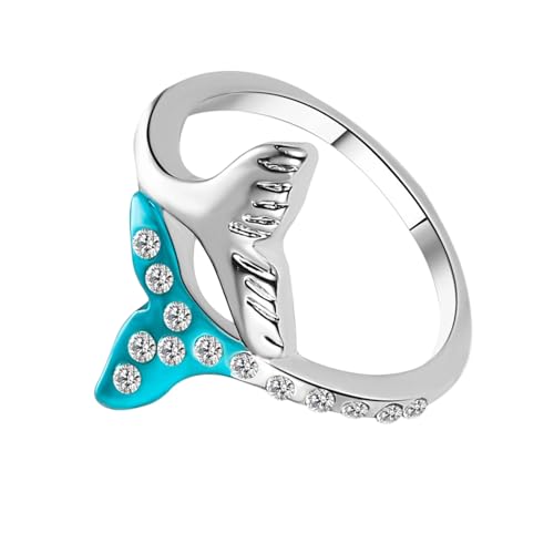 Elegante Delfinschwanzringe aus robuster Legierung für den täglichen Gebrauch und Anlässe, eleganter Fischschwanz-Schmuck, Einheitsgröße, Wie beschrieben, Wie beschrieben von Fcnjsao