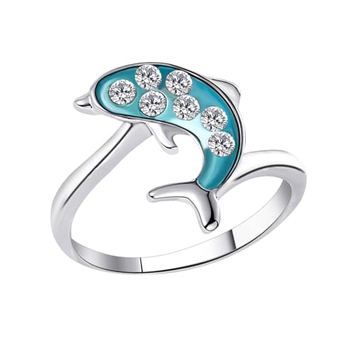 Elegante Delfinschwanzringe aus robuster Legierung für den täglichen Gebrauch und Anlässe, eleganter Fischschwanz-Schmuck, Einheitsgröße, Wie beschrieben, Wie beschrieben von Fcnjsao