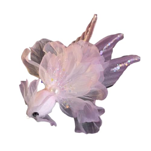 Elegante Fisch Glitzer Stilvolle Form Haarnadel Balletcore Haarspange Glitzer Flachclip Balletcore Retro Haarnadel von Fcnjsao