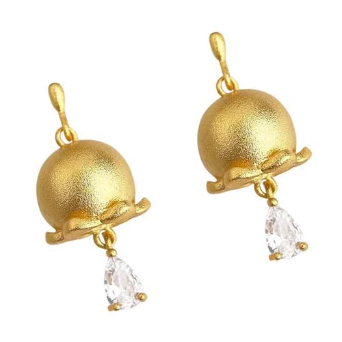 Elegante Ohrringe im chinesischen Stil, goldene Maiglöckchen-Ohrringe, bequeme Legierung, Schmuck für trendige Frauen, chinesische Brautparty-Ohrringe von Fcnjsao