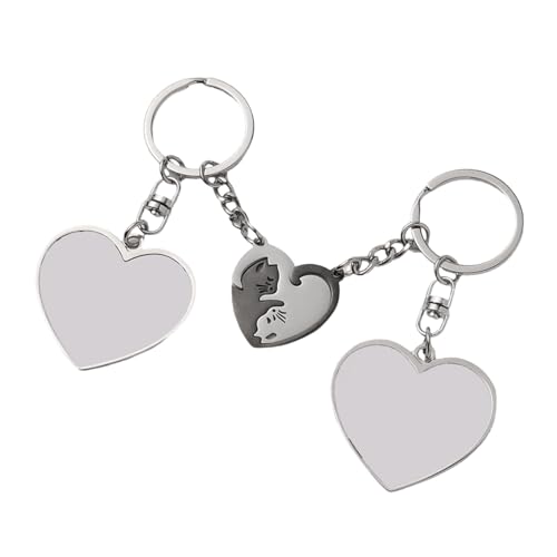 Fcnjsao 2 Teile Sublimation Rohlanks Schlüsselanhänger Doppelseitig Rotatable Photo Keyring Accessoire Für Customes Erstellung Täglich von Fcnjsao