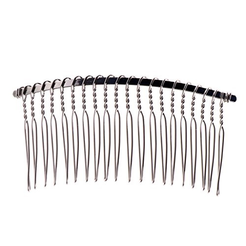 Fcnjsao 20 Zähne Braut Haarspange Kämme Metalldraht Haarkämme Hochzeit Schleier Seitenkamm Haarspange Zubehör für Mädchen Frauen Fcnjsao 20 Zähne Braut Haarspange Kämme Metalldraht Haarkämme Hochzeit Schleier Seitenkamm Haarspange Zubehör für Mädchen Frauen von Fcnjsao