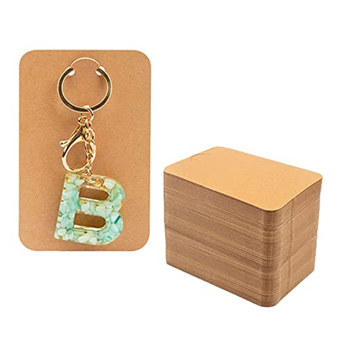 Fcnjsao 50 Stück Schlüsselanhänger-Display-Karte, zum Aufhängen, Schlüsselanhänger, Verpackung, Verkaufskarte, Schlüsselanhänger, Präsentationskarten, braunes Papier, Schmuckkarten Fcnjsao 50 Stück Schlüsselanhänger-Display-Karte, zum Aufhängen, Schlüsselanhänger, Verpackung, Verkaufskarte, Schlüsselanhänger, Präsentationskarten, braunes Papier, Schmuckkarten von Fcnjsao